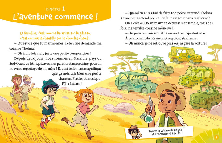 Livre roman énigme Mission animaux Auzou Mlle et Coco