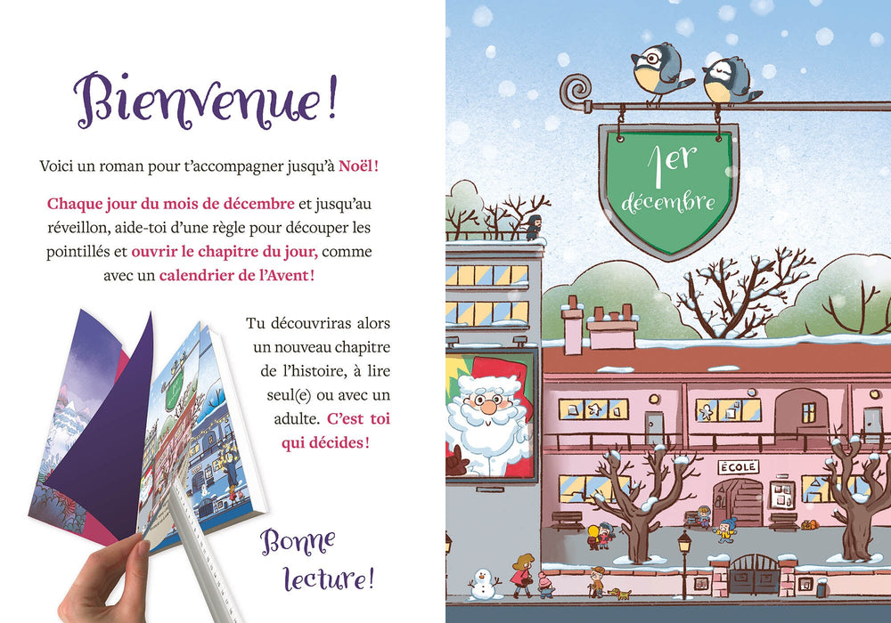 Mon roman de l'avent Le Noël de Clara la petite sorcière Auzou éditions Mlle et Coco
