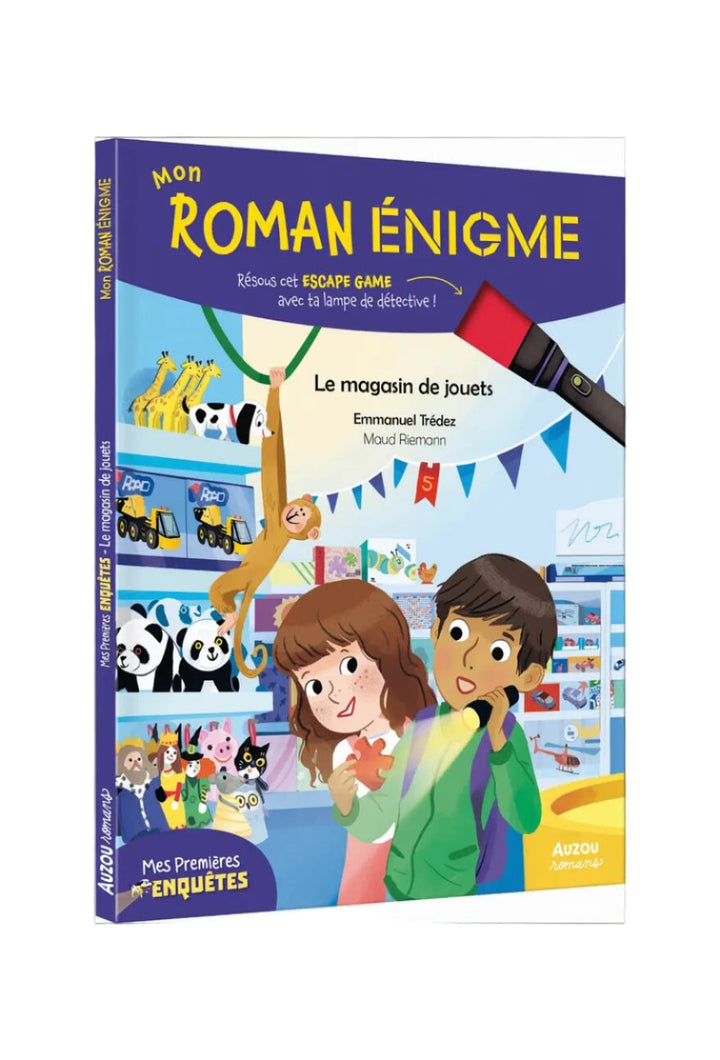 Livre roman énigme Le magasin de jouets Auzou Mlle et Coco