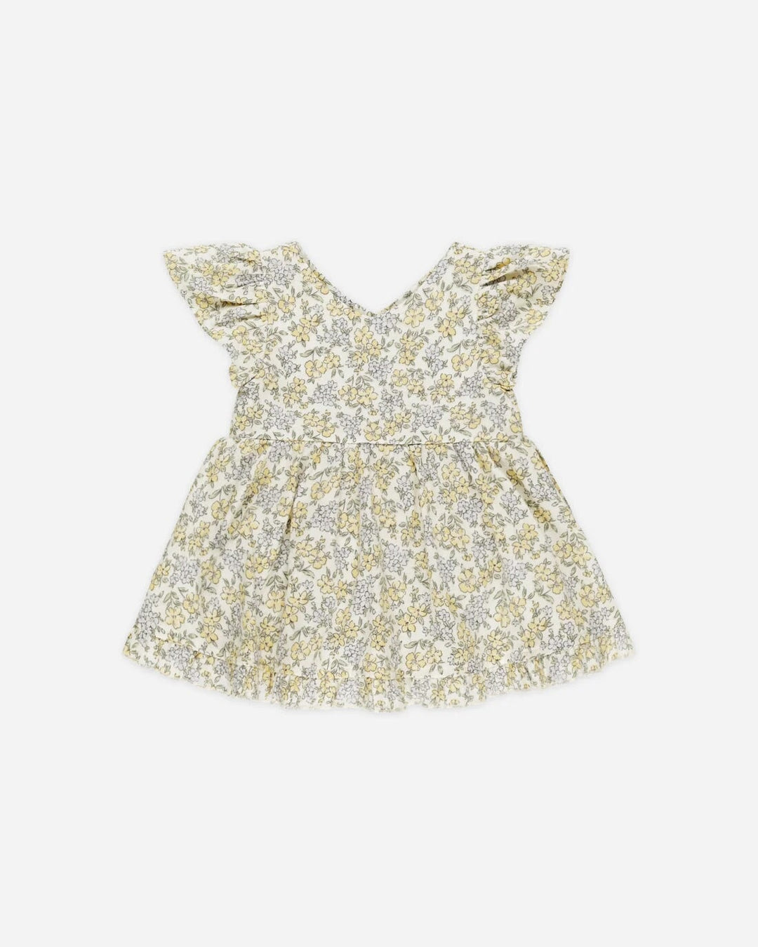 robe barboteuse floral bleu jaune Rylee Cru Mlle et Coco