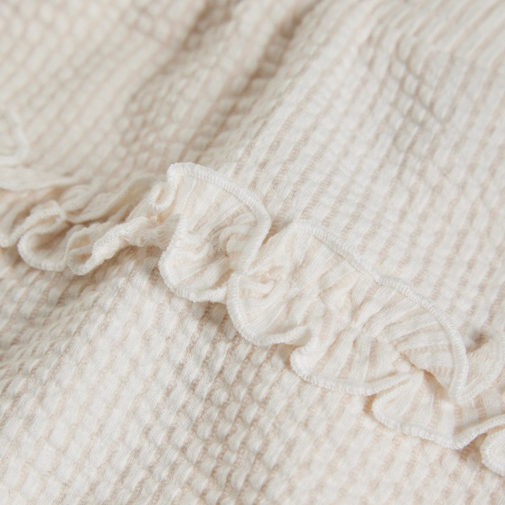 jupe taille élastique rayé rose blanc Mlle et Coco Minymo