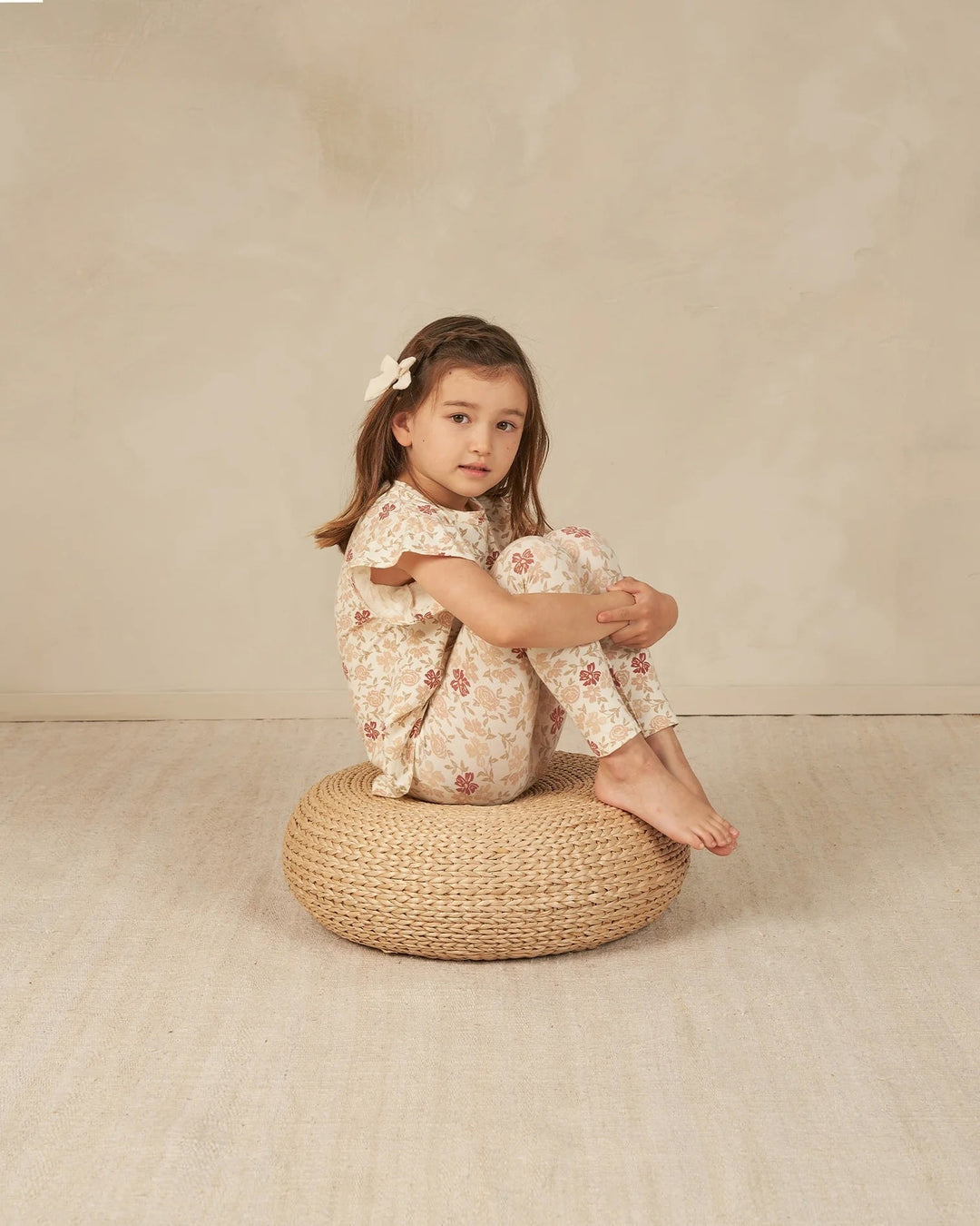 chandail manches courtes volants floral Rylee Cru Mlle Coco