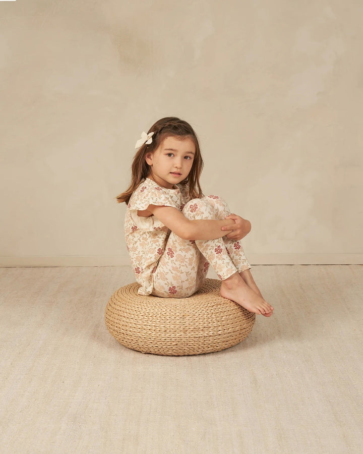 chandail manches courtes volants floral Rylee Cru Mlle Coco
