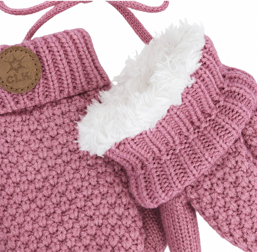 mitaine hiver tricot rose cameo Calikids Mlle et Coco