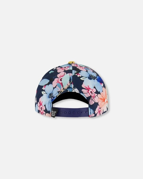 casquette deux par deux florale jaune bleu rose Mlle et Coco