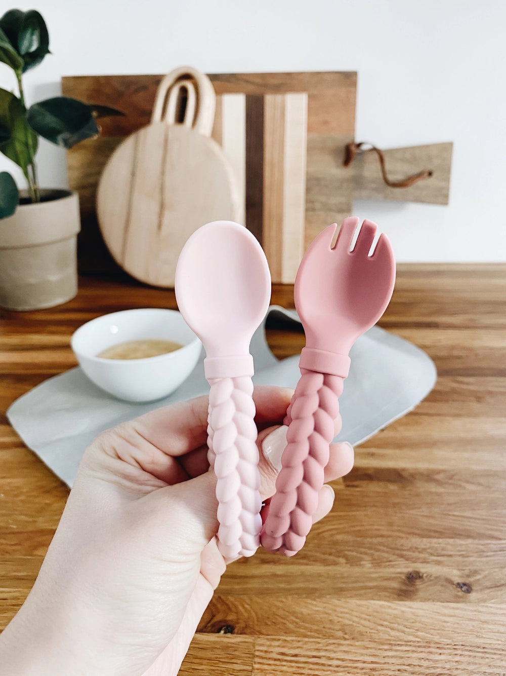 ensemble silicone ustensile cuillère fourchette Itzy Ritzy