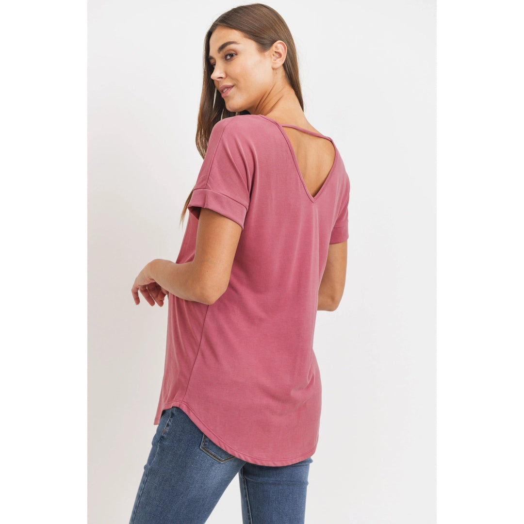 chandail manches courtes rose sorbet maternité hello miz