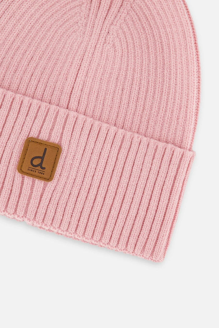 Bonnet mi-saison en tricot Vieux rose Deux par Deux Mlle et Coco
