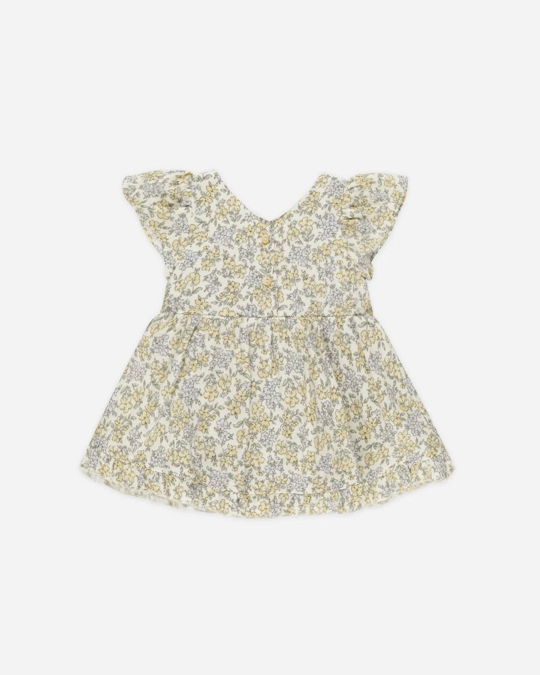 robe barboteuse floral bleu jaune Rylee Cru Mlle et Coco