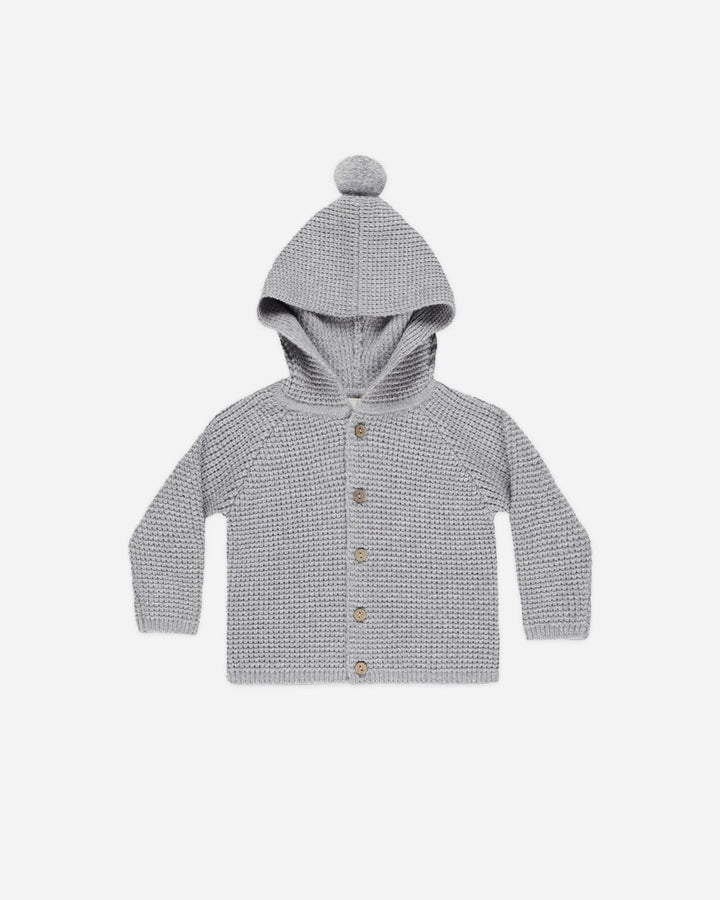veste cardigan capuchon tricot gris Rylee+Cru Mlle et Coco