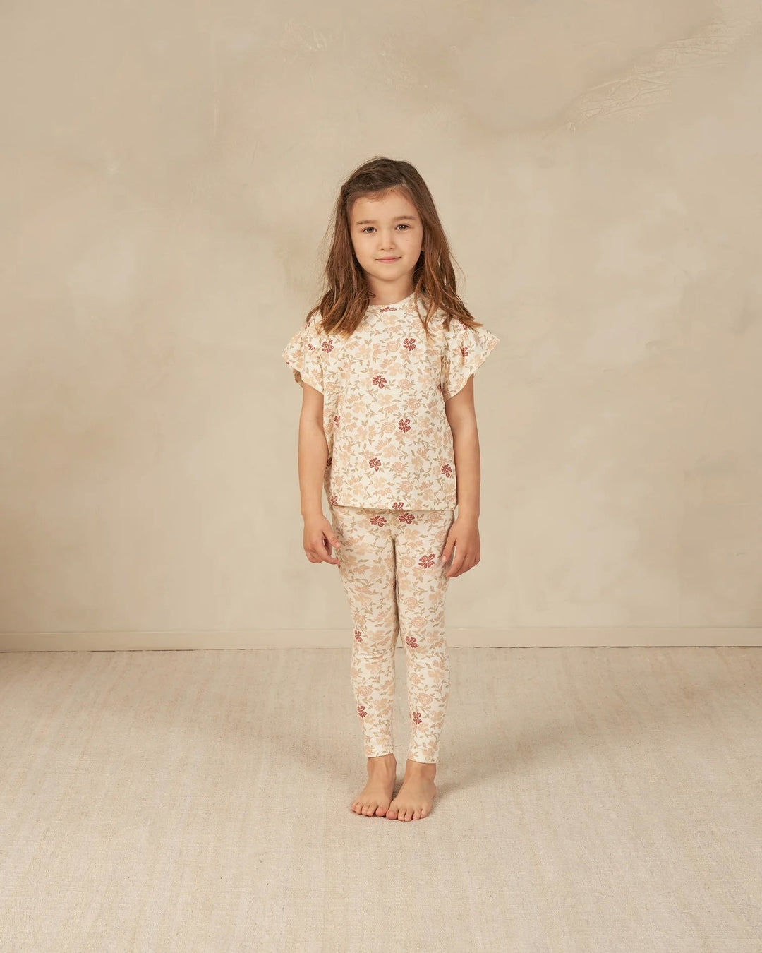 chandail manches courtes volants floral Rylee Cru Mlle Coco