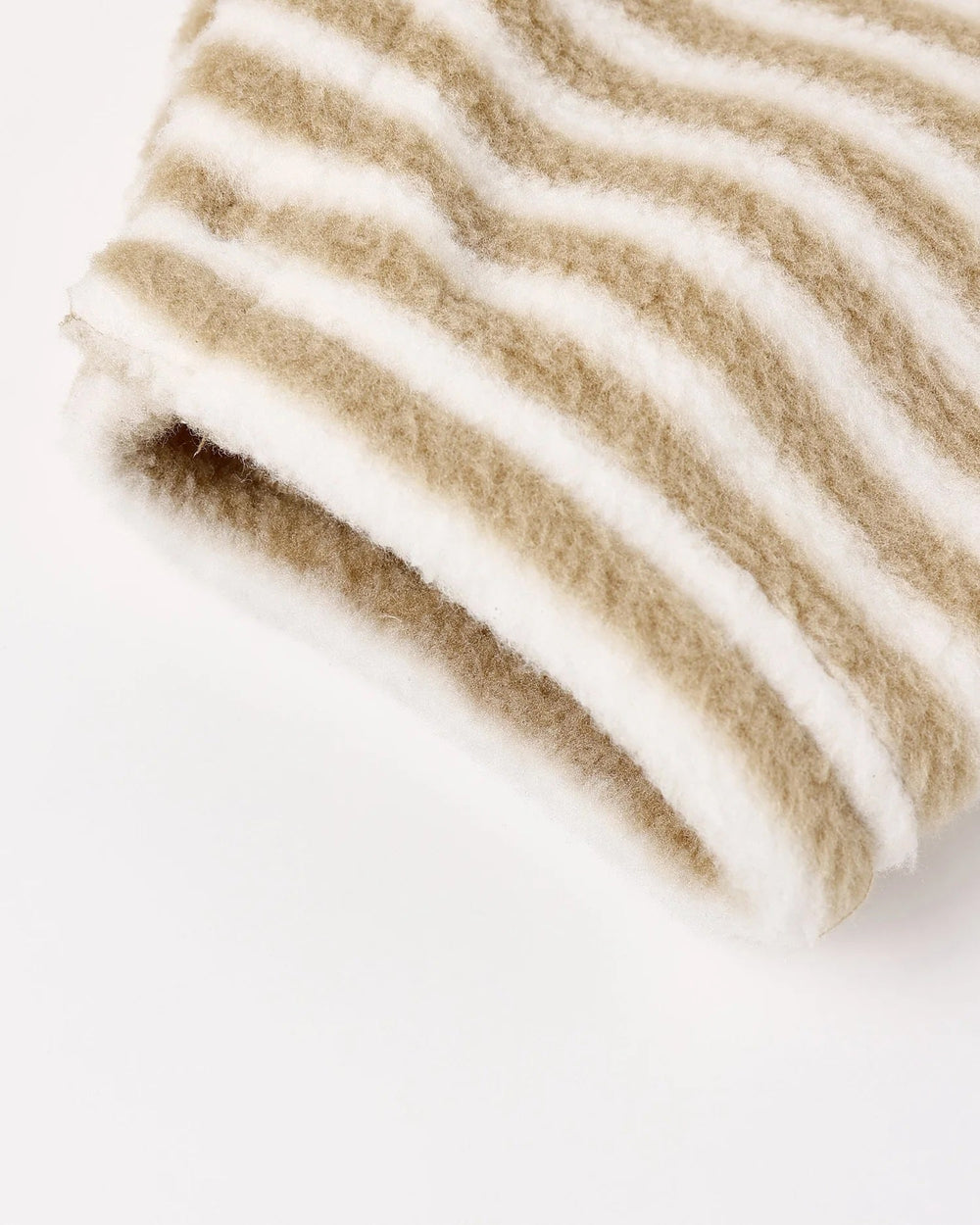 Combinaison d'hiver duveteuse Rayures caramel et beige Rylee + Cru Mlle et Coco