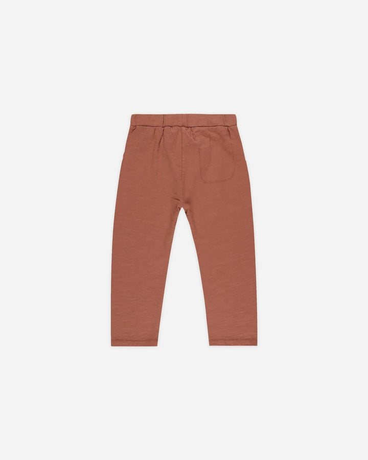 Pantalon coton Poppy rouille Rylee + Cru Mlle et Coco