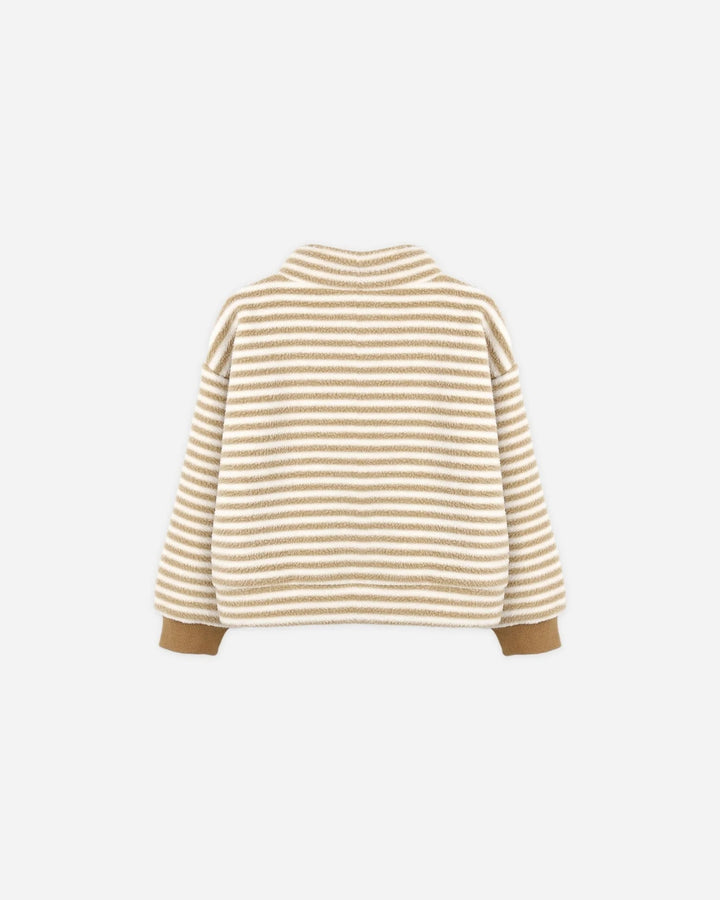 Pull à pression  Rayures caramel Rylee + Cru Mlle et Coco