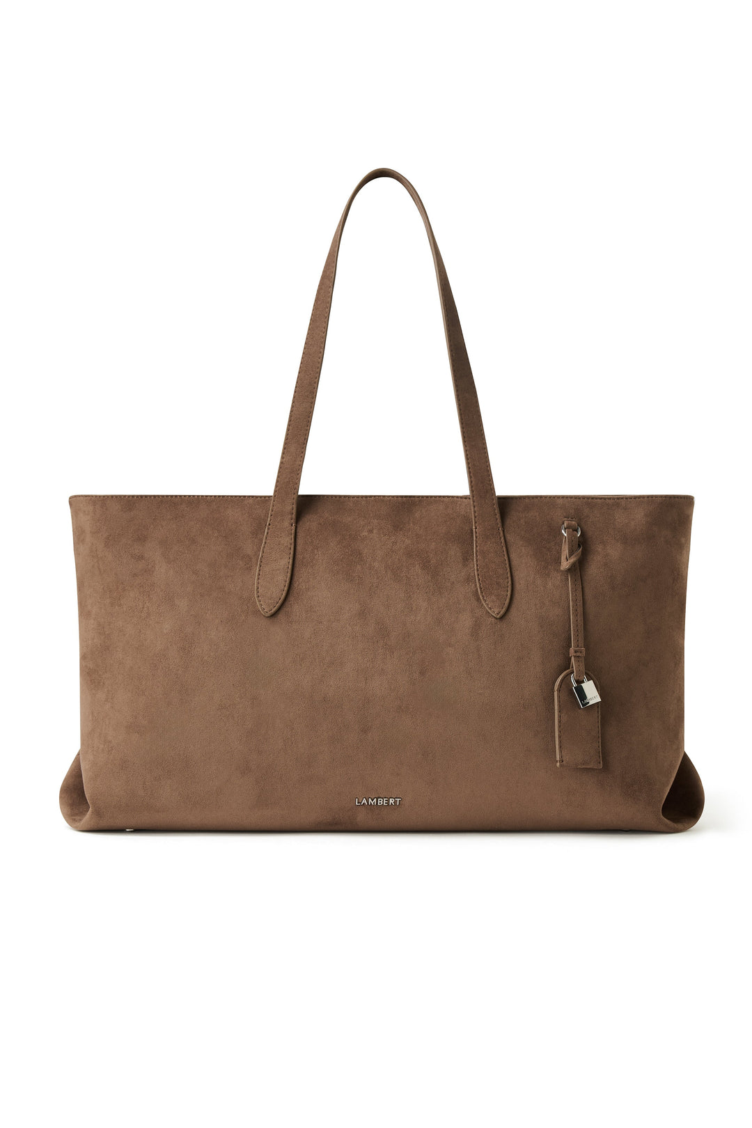 Sac fourre-tout en suède taupe Lambert Mlle et Coco