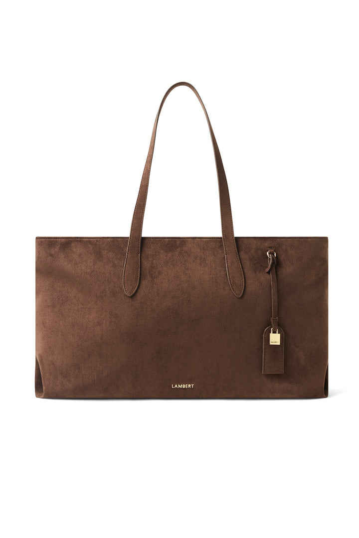 Sac Fourre-tout en suède chocolate Lambert Mlle et Coco