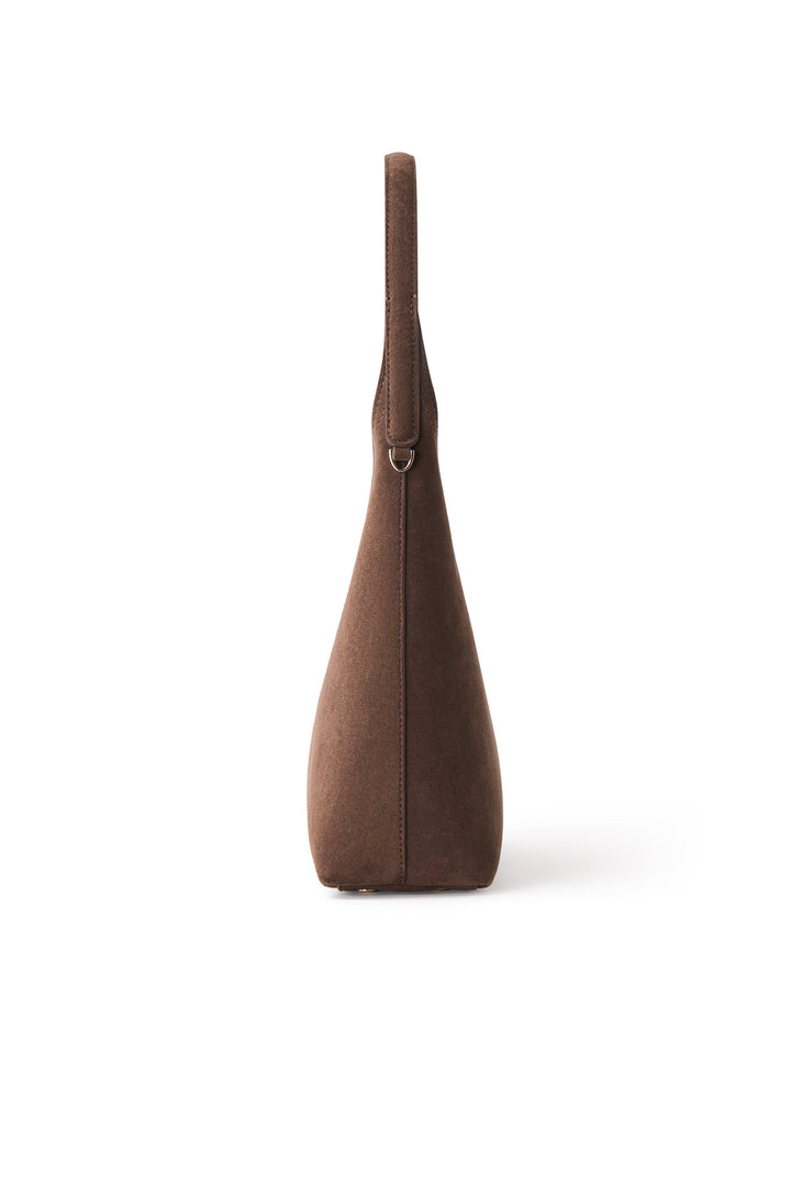 Sac à épaule Elena en suède chocolate Lambert Mlle et Coco