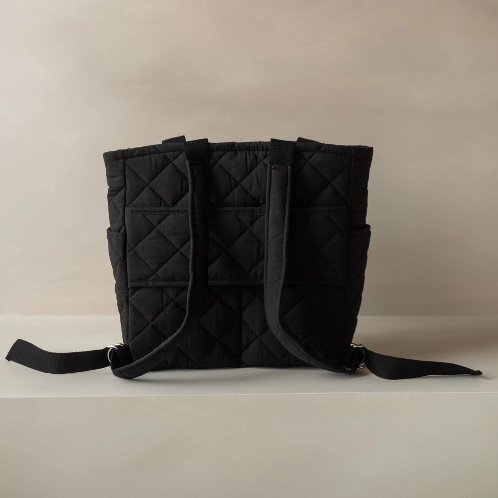 Sac à dos matelassé convertible noir Dans le sac Mlle et Coco