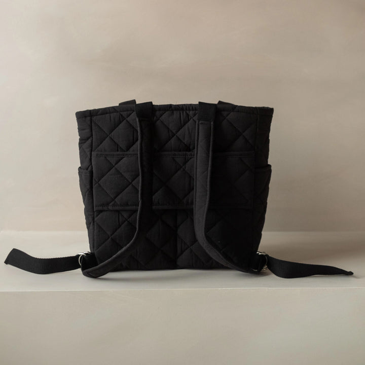 Sac à dos matelassé convertible noir Dans le sac Mlle et Coco