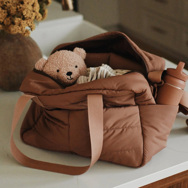 sac à couches cacao Minika compagnie québécoise Mlle et Coco