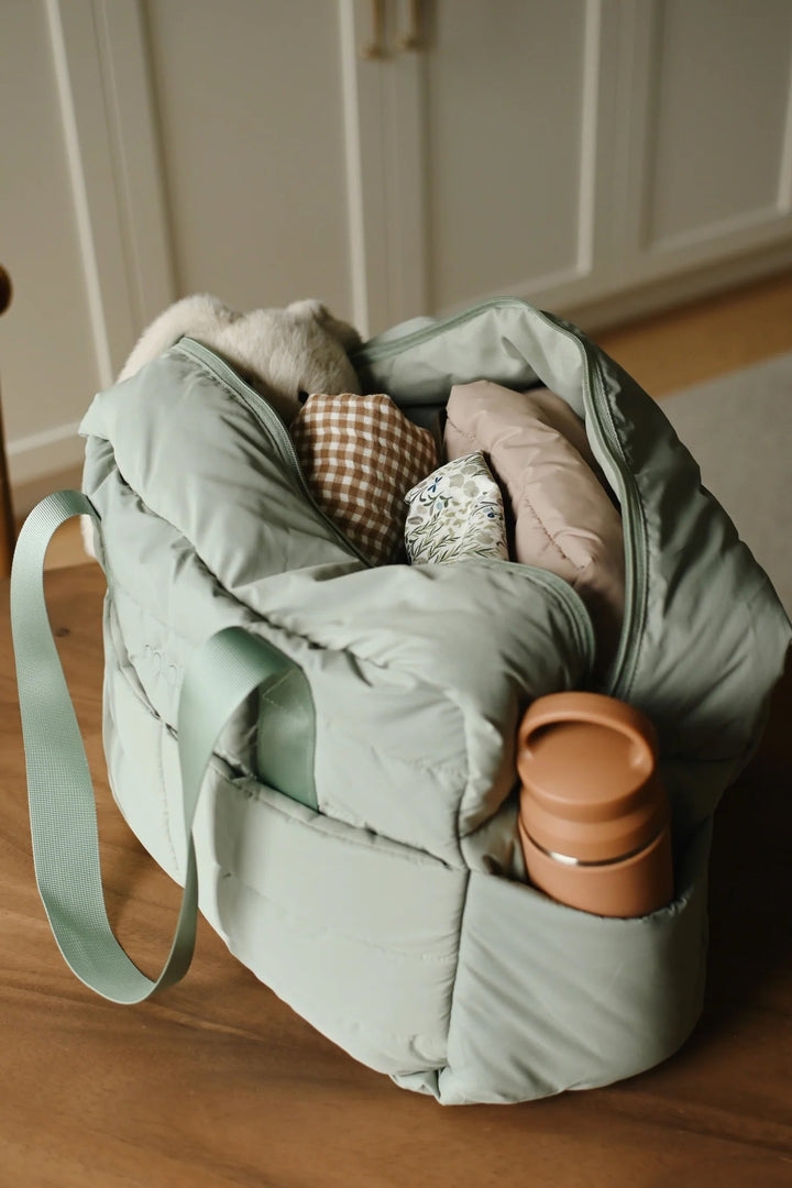 Sac à couches vert sage Minika Mlle et Coco