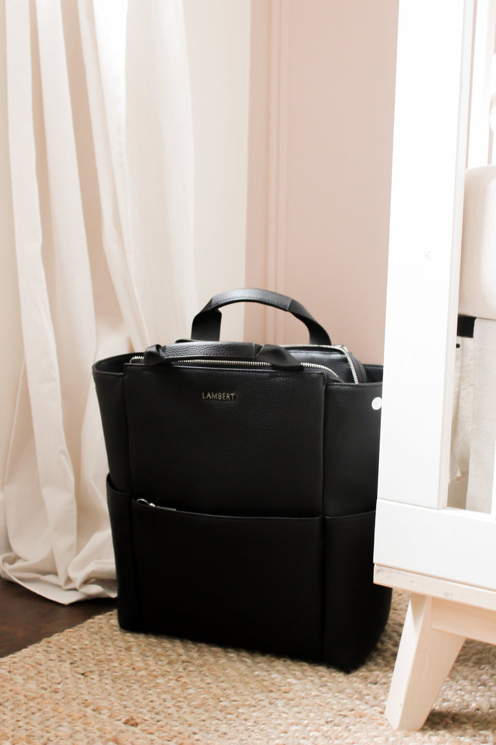 sac couche cuir vegan noir Nala Lambert produits québécois