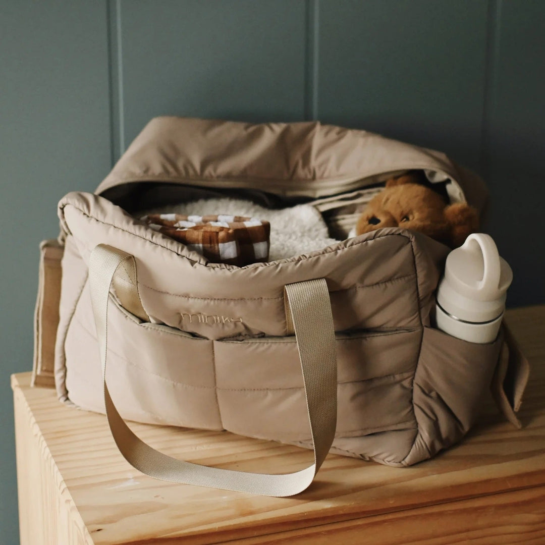 sac à couches latté Minika compagnie québécoise Mlle et Coco
