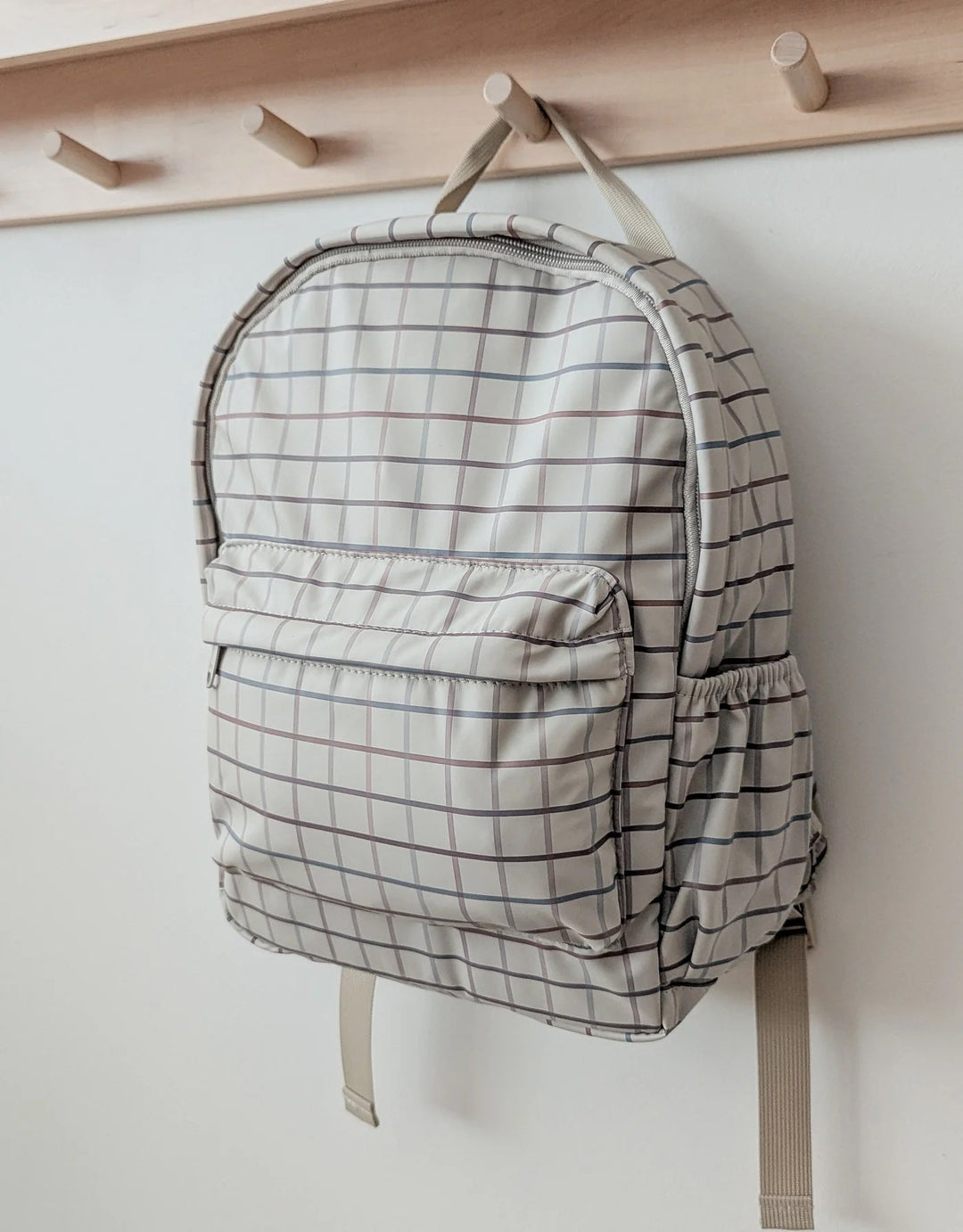 sac dos menoum menoum carreau taupe accessoire Mlle et Coco