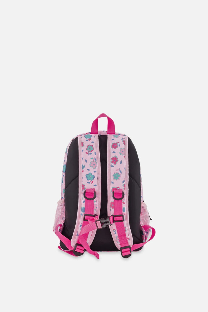Sac à dos rose imprimé fleurs Deux par Deux Mlle et Coco