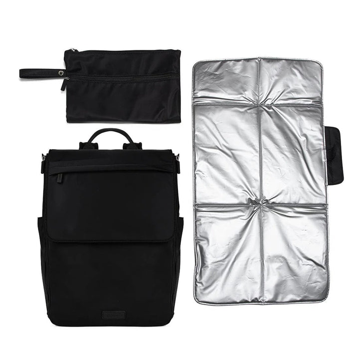sac à dos maternité nylon noir Kendall Lambert Mlle et Coco