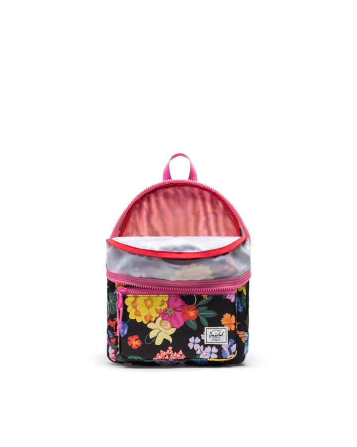 Sac à dos école paper garden jardin fond noir Herschel Mlle et Coco