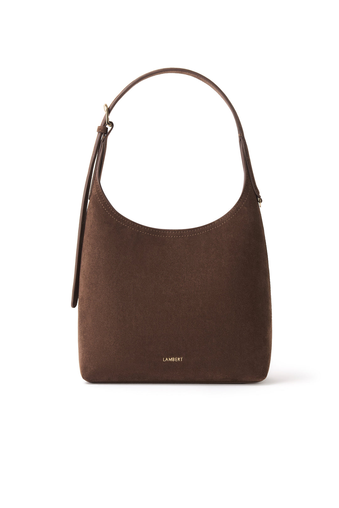 Sac à épaule Elena en suède chocolate Lambert Mlle et Coco