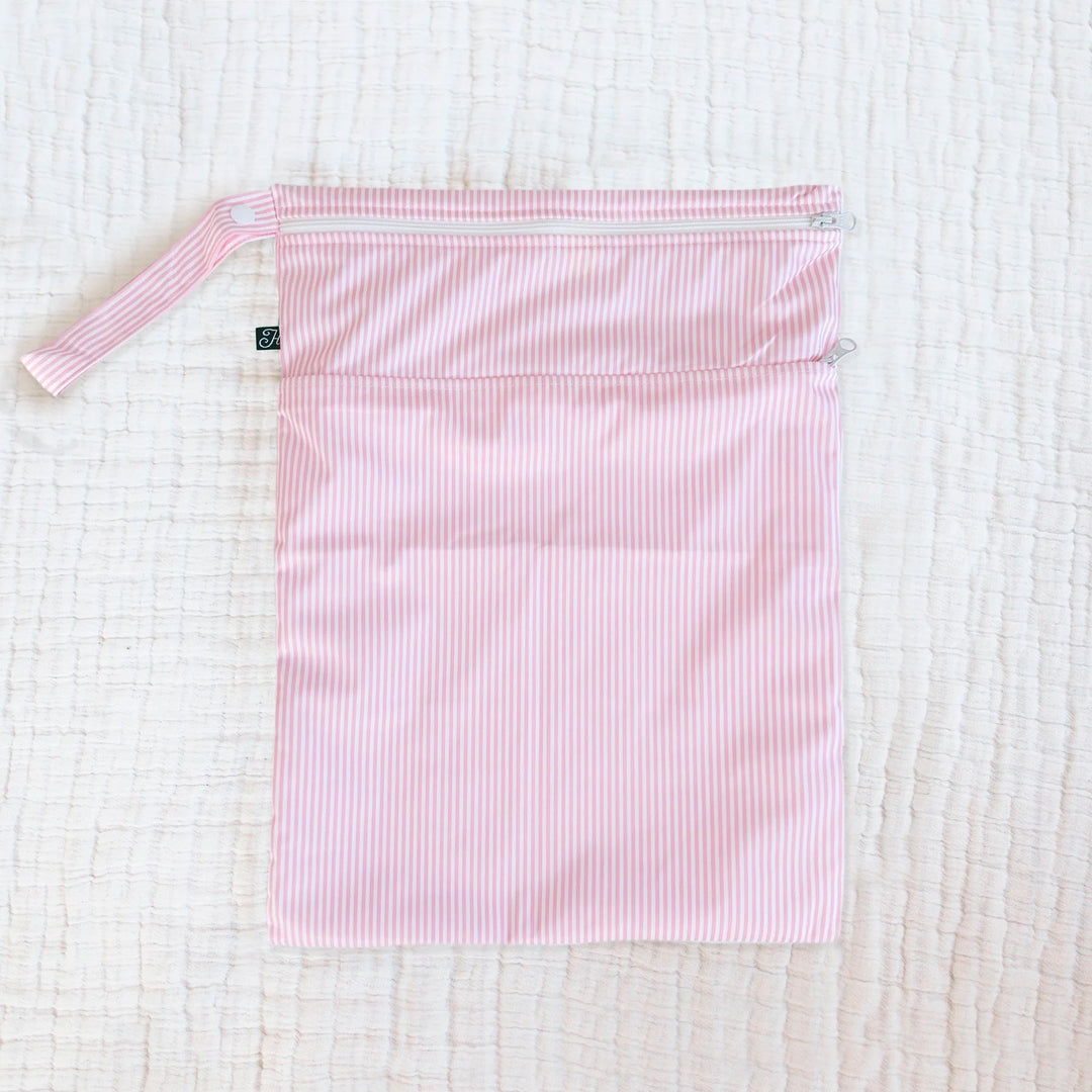 Sac de transport imperméable rayée corail  Honeysuckle Mlle et Coco