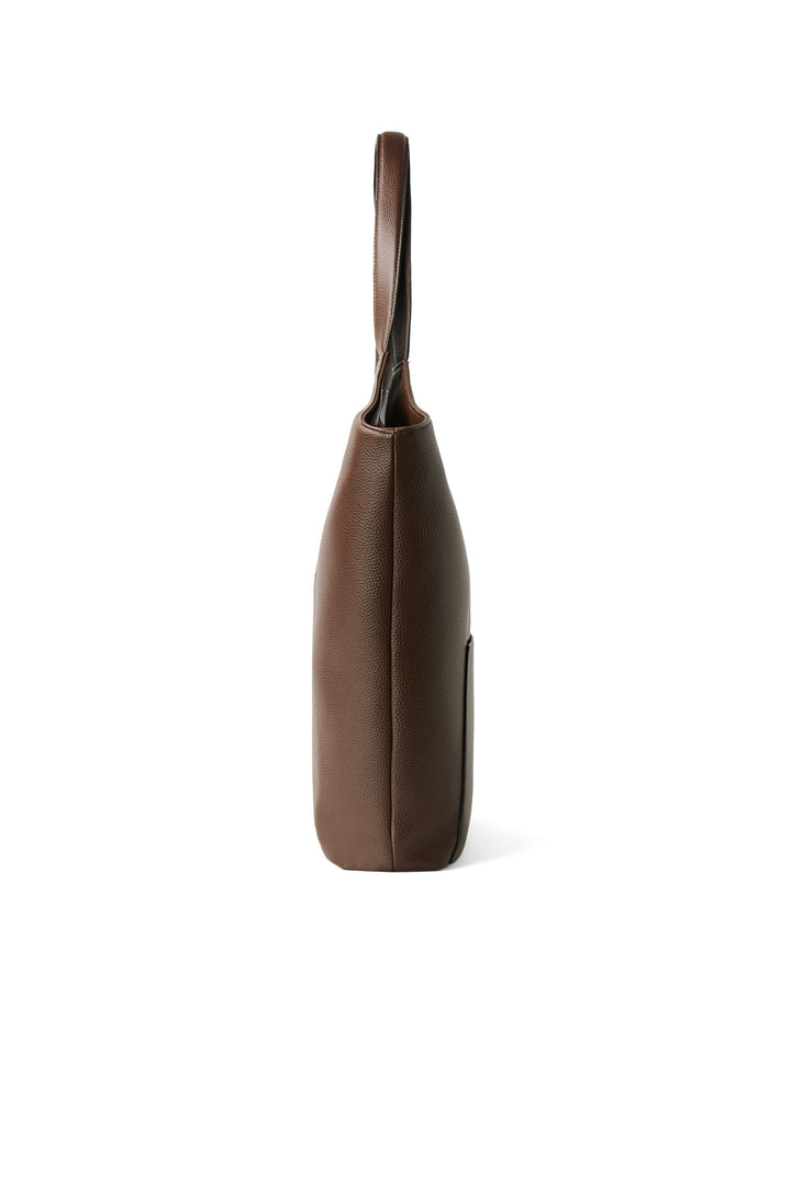 Sac fourre-tout en cuir Vegan Sheila chocolat Lambert