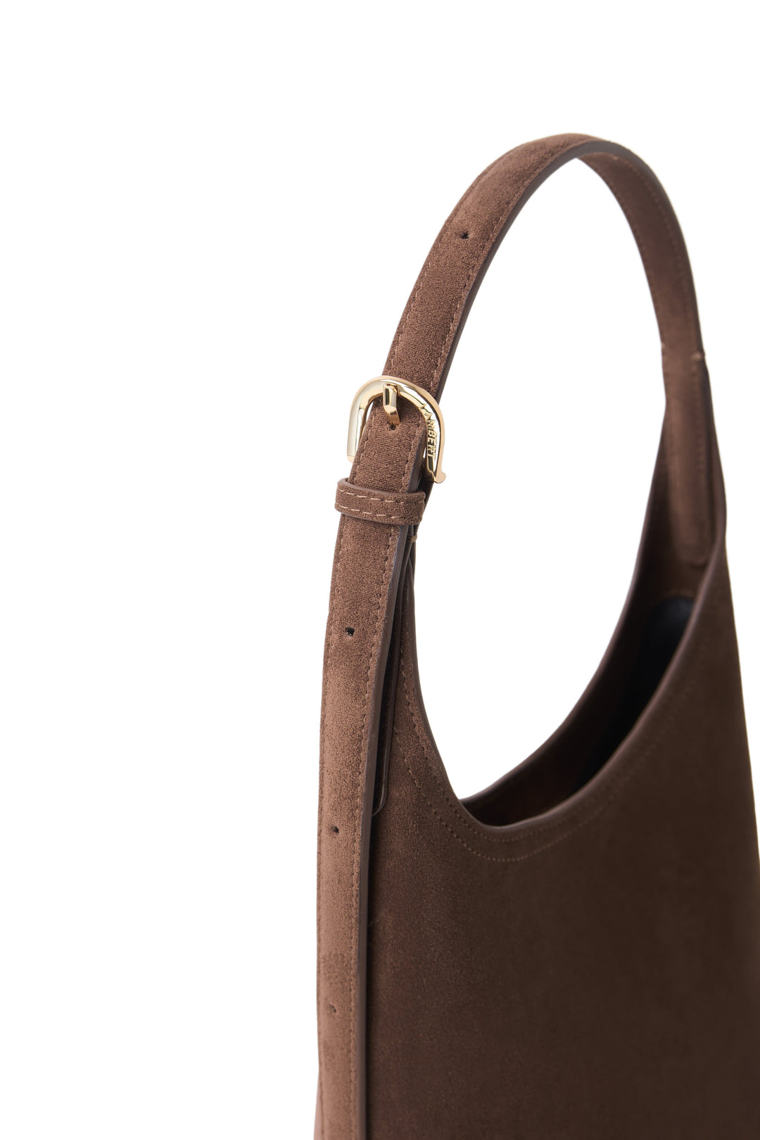 Sac à épaule Elena en suède chocolate Lambert Mlle et Coco