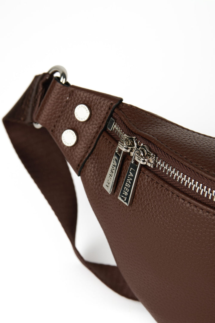 sac banane Sarah chocolat Lambert cuir vegan Mlle et Coco