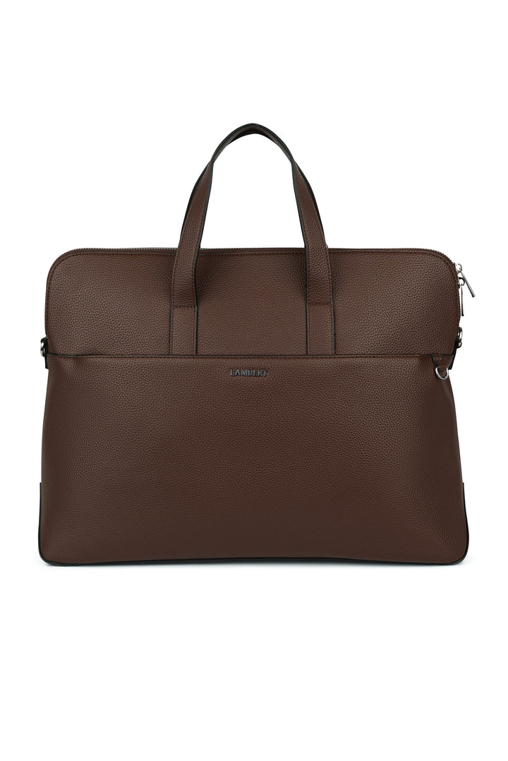 Sac mallette en cuir chocolate Malorie Lambert Mlle et Coco