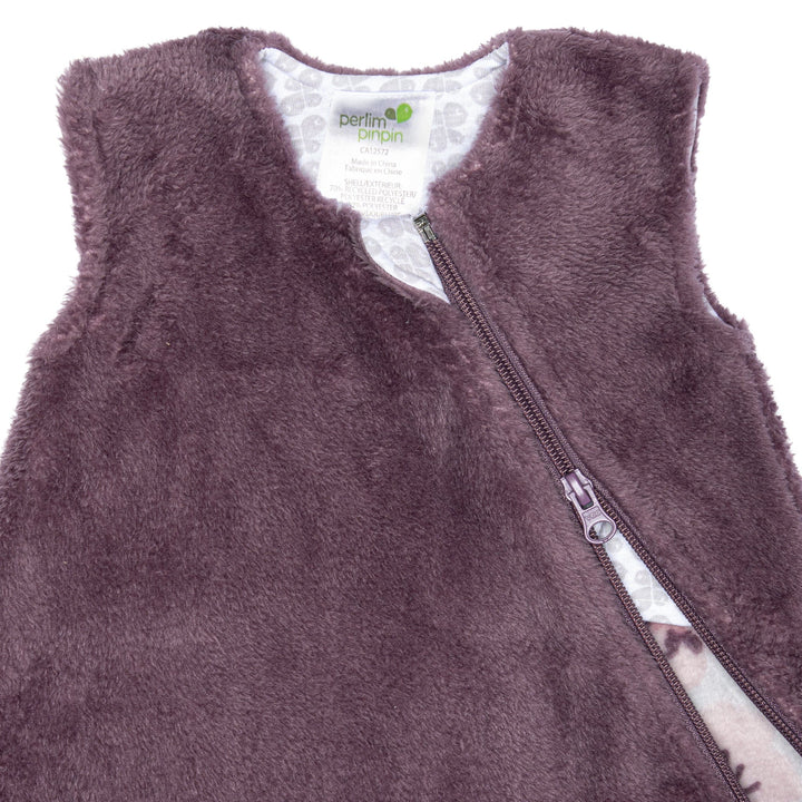 Dormeuse/gigoteuse en peluche - Raisin uni 1,5 tog - Perlimpinpin Vêtements (échantillons) Perlimpinpin 