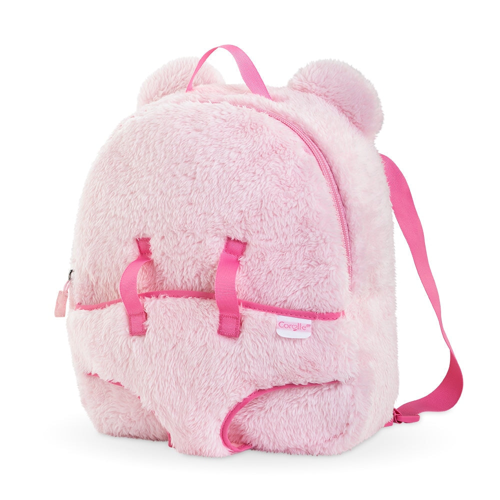 Porte-poupon rose peluche Corolle accessoire Mlle et Coco