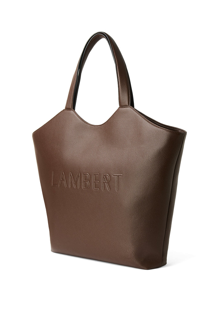 Sac fourre-tout en cuir Vegan Sheila chocolat Lambert