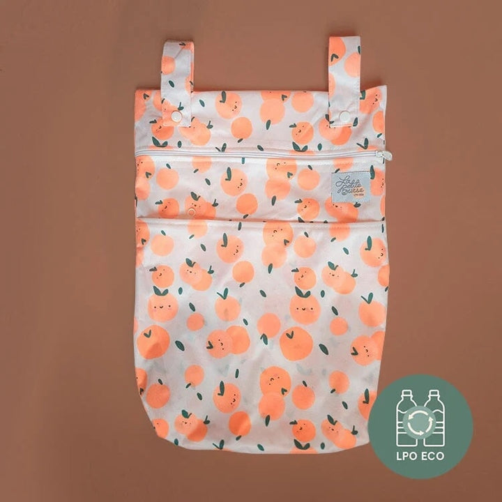 Sac de transport double imperméable orange La petite ourse Mlle et Coco