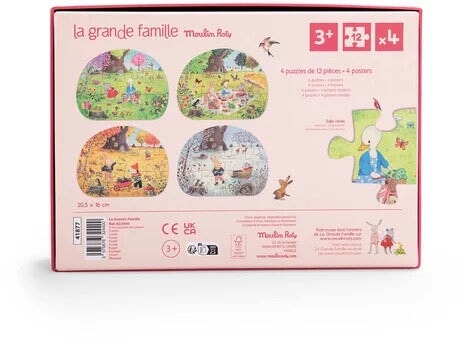 puzzles la grande famille les saisons Moulin Roty Mlle et Coco