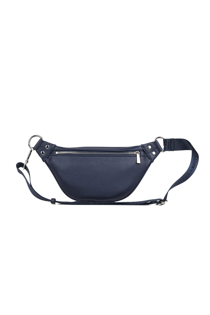 sac banane sarah cuir vegan marine Mlle et Coco