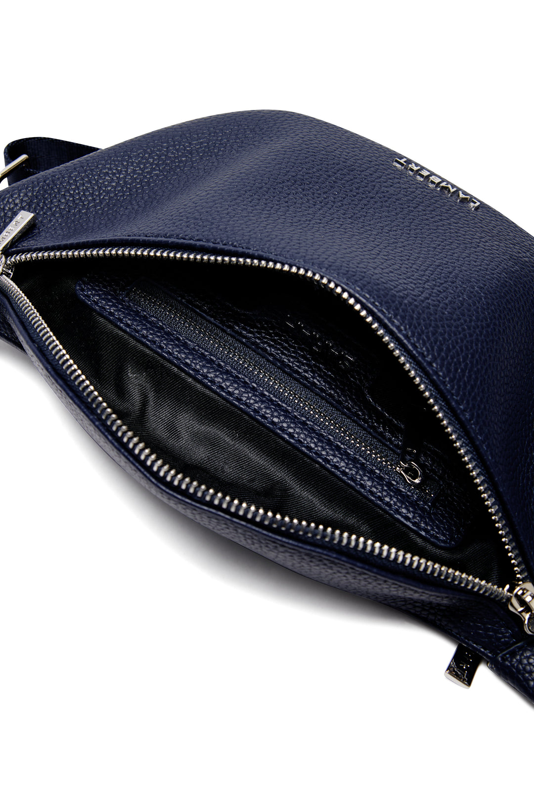 sac banane sarah cuir vegan marine Mlle et Coco