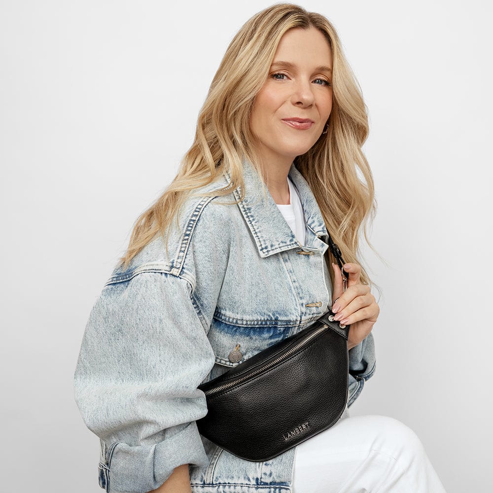 sac Lambert cuir vegan Sarah noir compagnie québécoise
