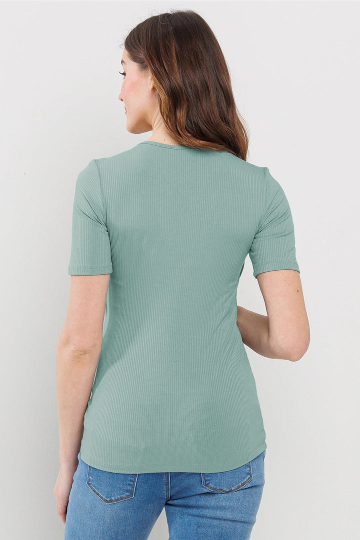 T-shirt maternité allaitement - Menthe - Hello Miz Maternité Hello Miz 