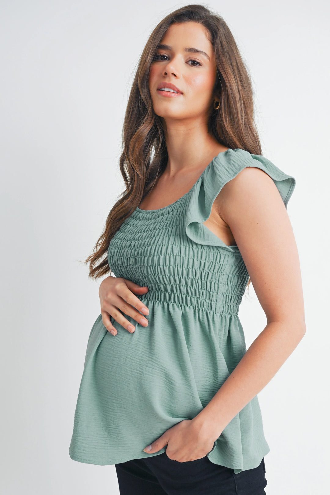 Hello Miz blouse maternité sauge Mlle et Coco maman