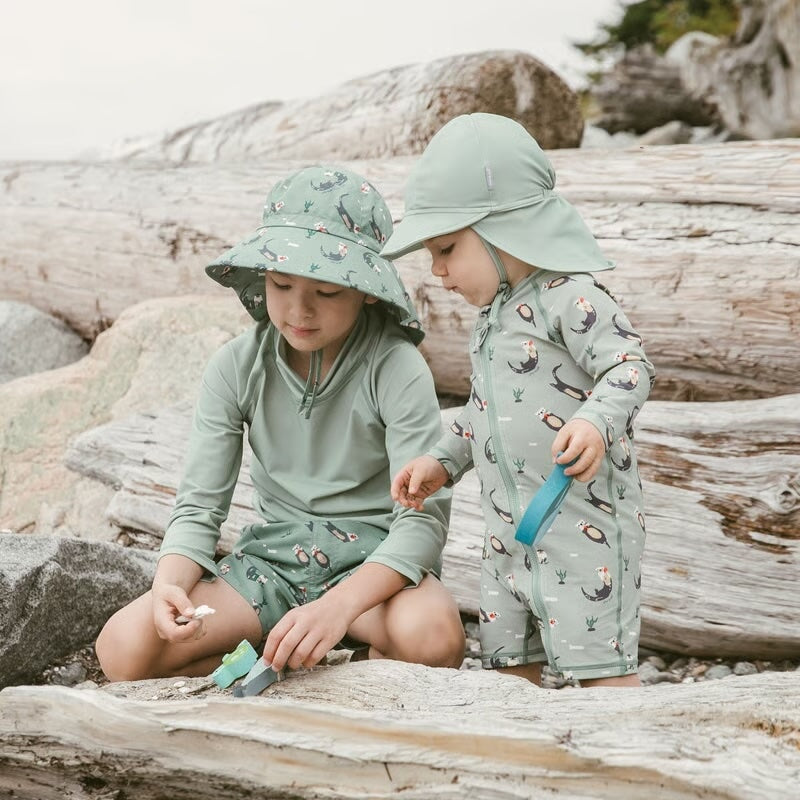 bonnet anti-uv vert sauge Jan &amp; Jul chapeau
