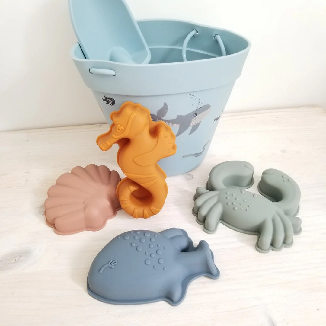 sceau jouet de sable silicone baleine Création Jade Mlle Coco