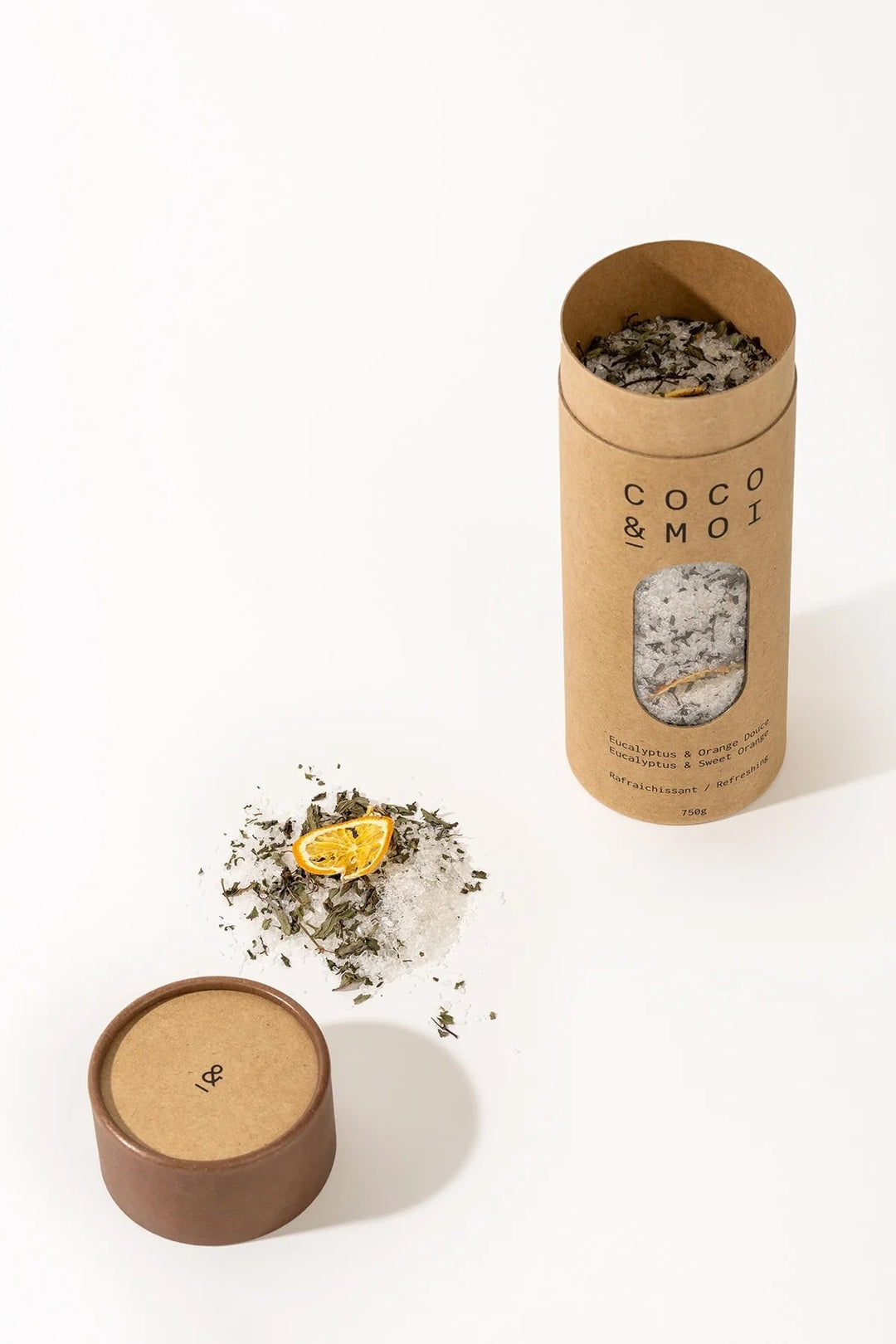 sel de bain rafraichissant Coco et moi Orange eucalyptus